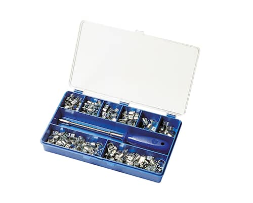 ABA Slangeklemmer Sortimentsboks Mini S10 120-pakning