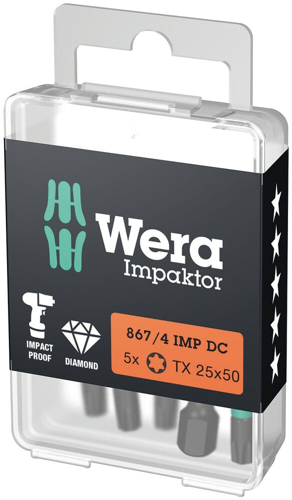 Wera Bits TX 25x50 5-pack