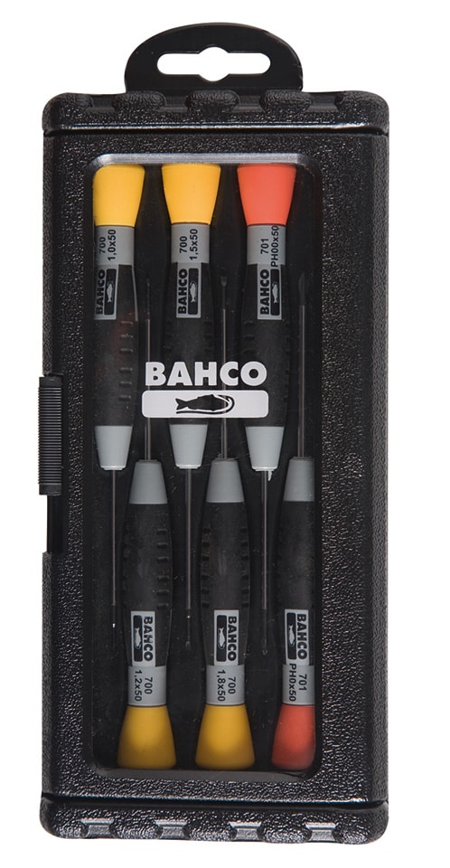 Bahco Precisionskruvmejsel 706-2 i sats 6 delar