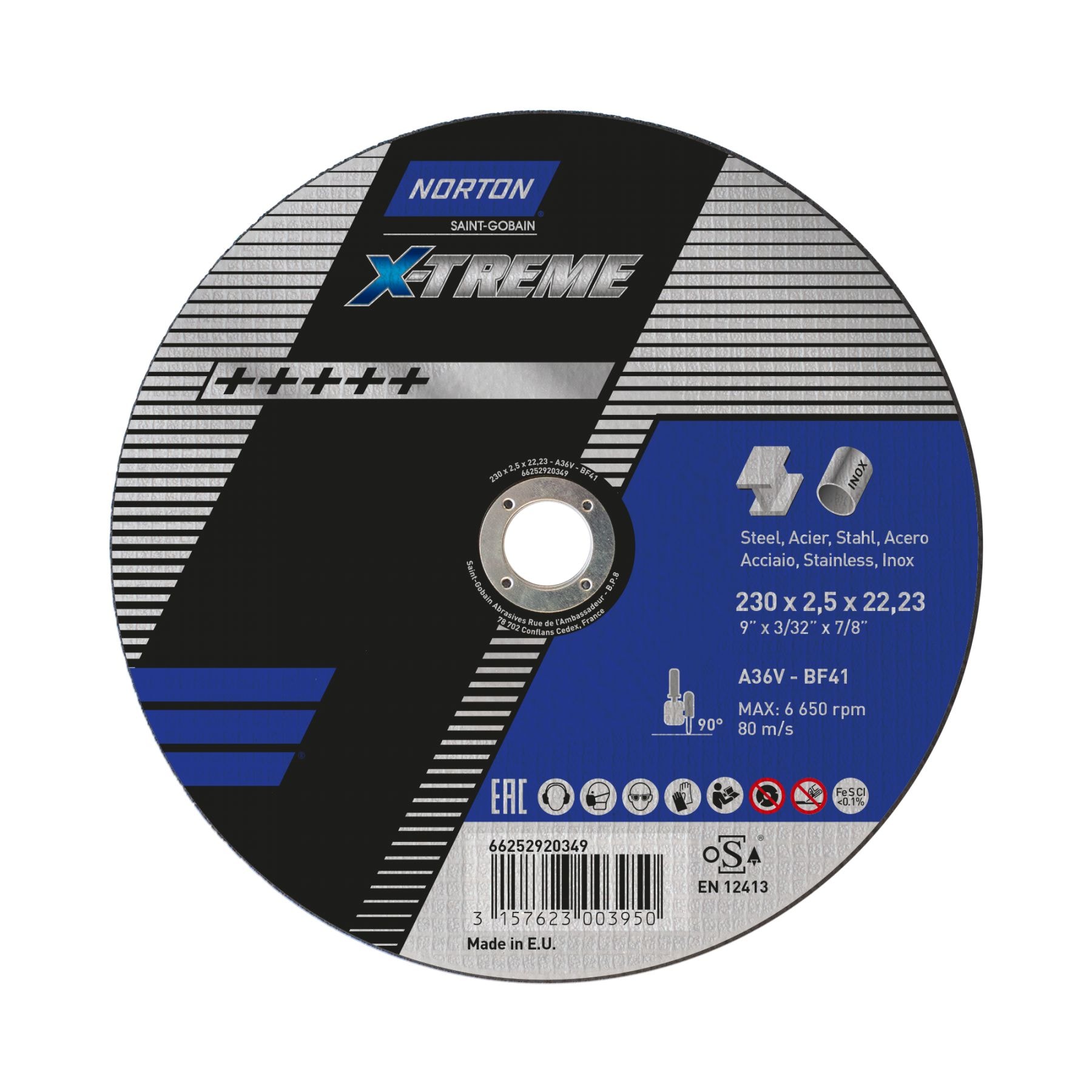 Norton Kappeskive for metall X-Treme 230x2,0x22,23