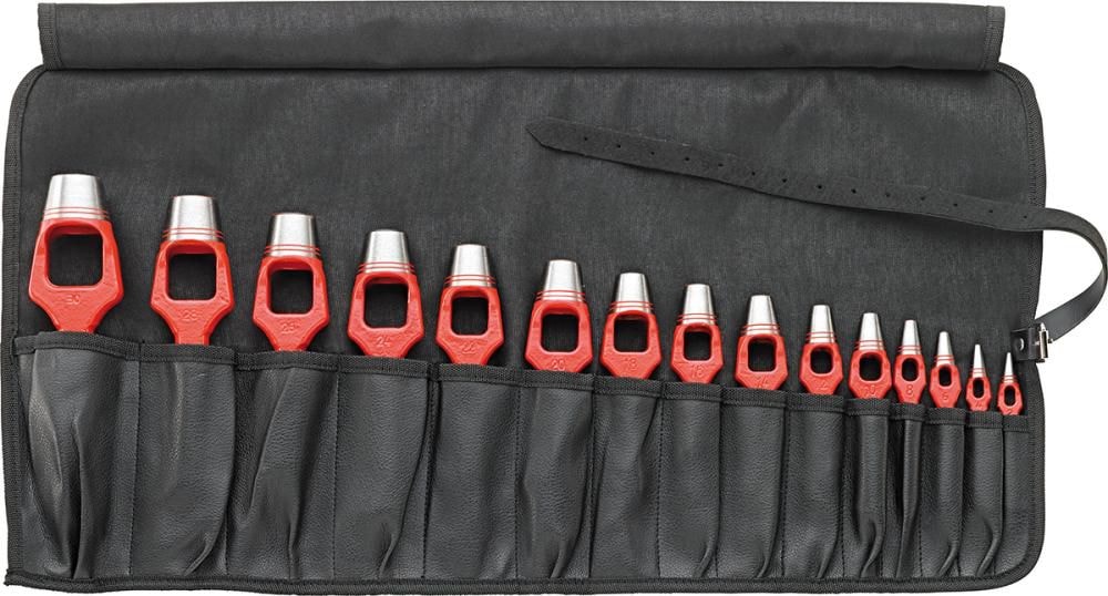 Format Huggpipa i sats DIN 7200 A, 2-30mm, 2mm stigande, 15 delar