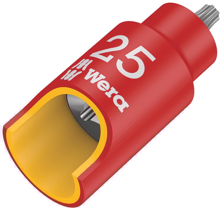 Wera 8767 A VDE HF TORX® Zyklop bitshylsa, isolerad, med 1/4"-fattning, med hållarfunktion
