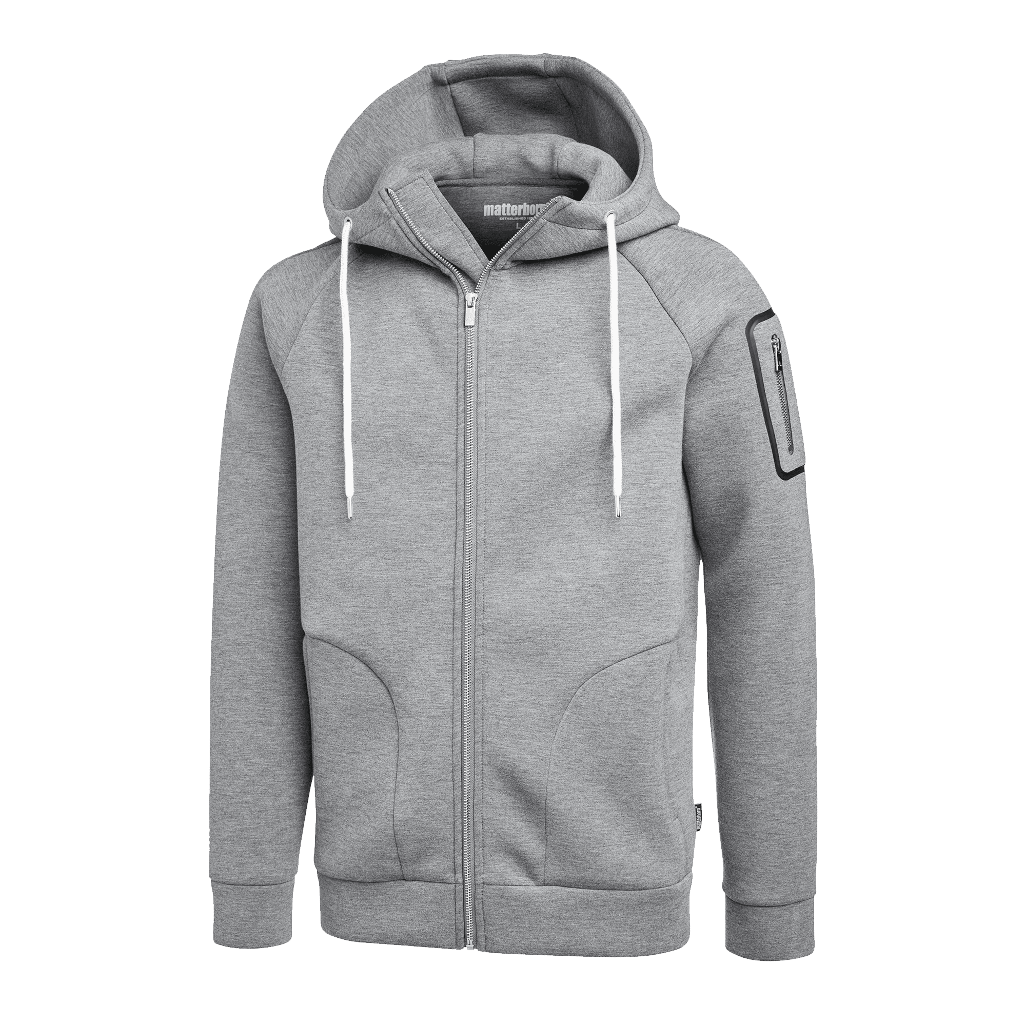 Matterhorn Paccard Hoodie Herr Gråmelerad