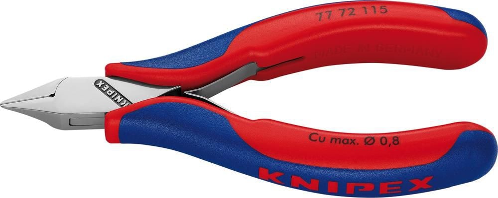 Knipex Elektronikavbitare 7772115 115mm, med liten fasett, spetsigt mini-huvud