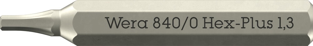 Wera 840/0 Micro bits Hex-Plus för insexskruvar 1,3 x 30 mm