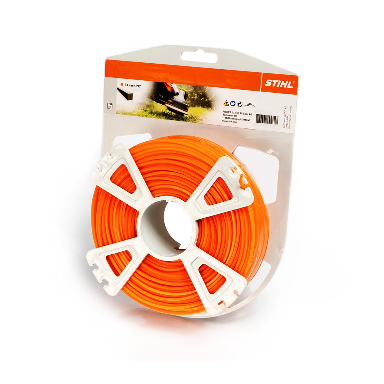 Stihl Trimmertråd kvadratisk, Ø 2,4 mm x 41 m Trimmertråd