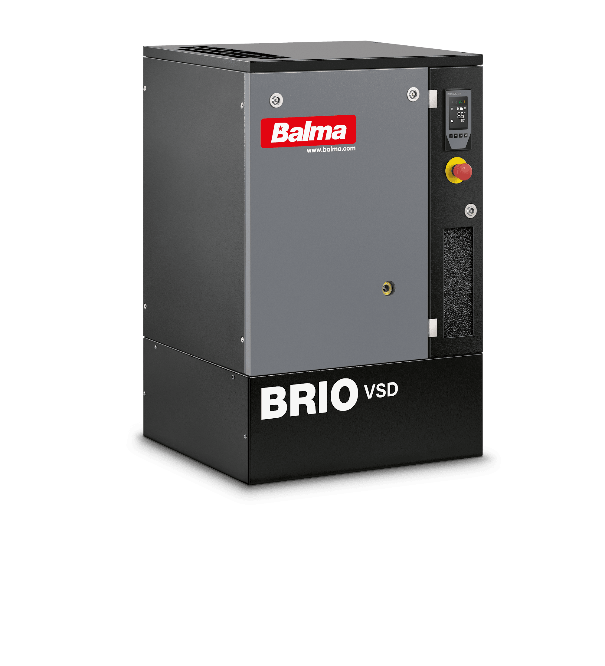 Balma Skruvkompressor Brio VSD.I 4kW 10 bar med inverter