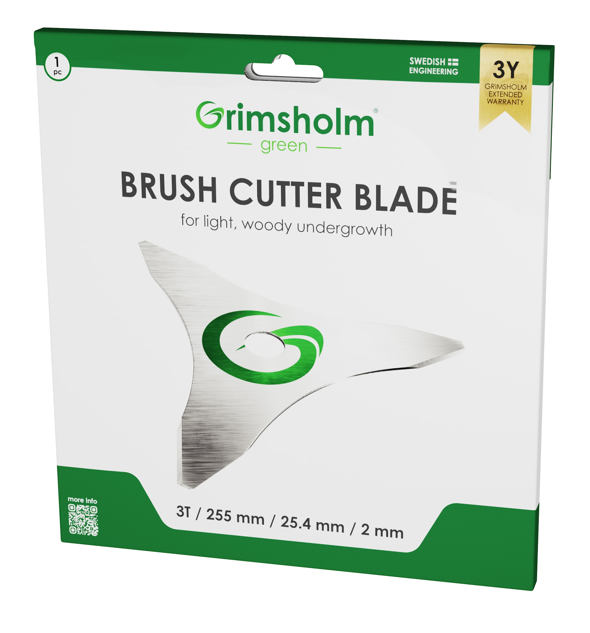 Grimsholm Röjsågsklinga 3T 255 /25,4(1")