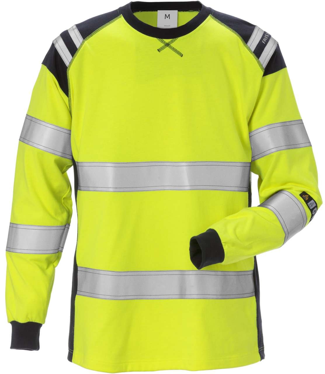 Fristads T-shirt Flamestat Dam 7097 TFLH Klass 3 Varselgul/Marinblå XL
