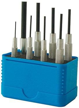 Format Lyöntitappisarja ohjainholkilla 0,9–5,9 mm, 8 osaa, muovilaatikko