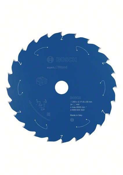 Bosch Expert for Wood-sirkelsagblad for batteridrevne sager 250x2,1/1,6x30 T24