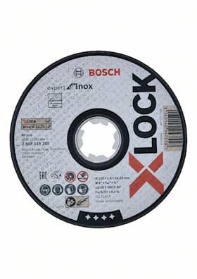 Bosch X-LOCK Expert for Inox, 115 x 1,6 x 22,23, rett skjæring