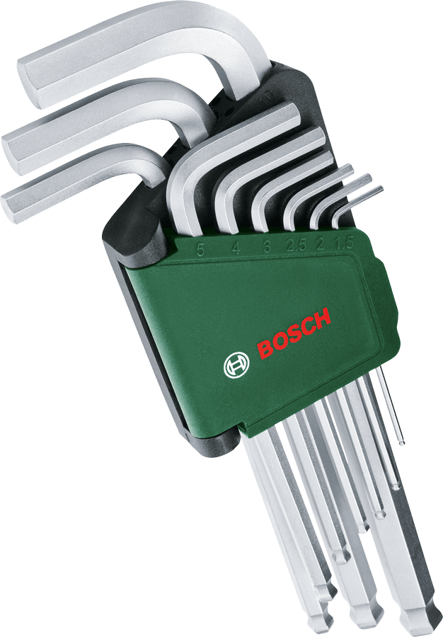 Bosch Insexnyckelsats 9 Delar Upphängningskort