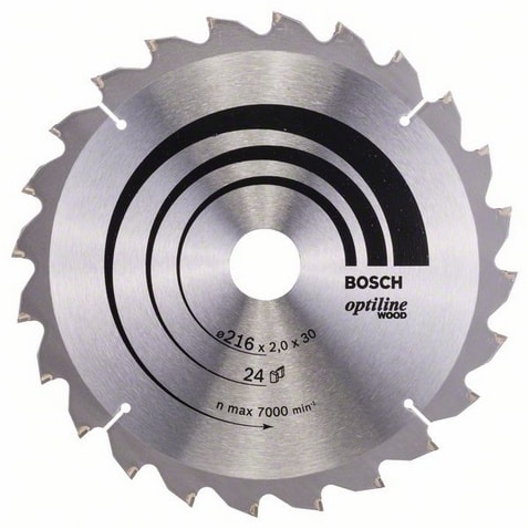 Bosch Sahanterä Optiline Wood, 216x2,0x30 mm, 24T
