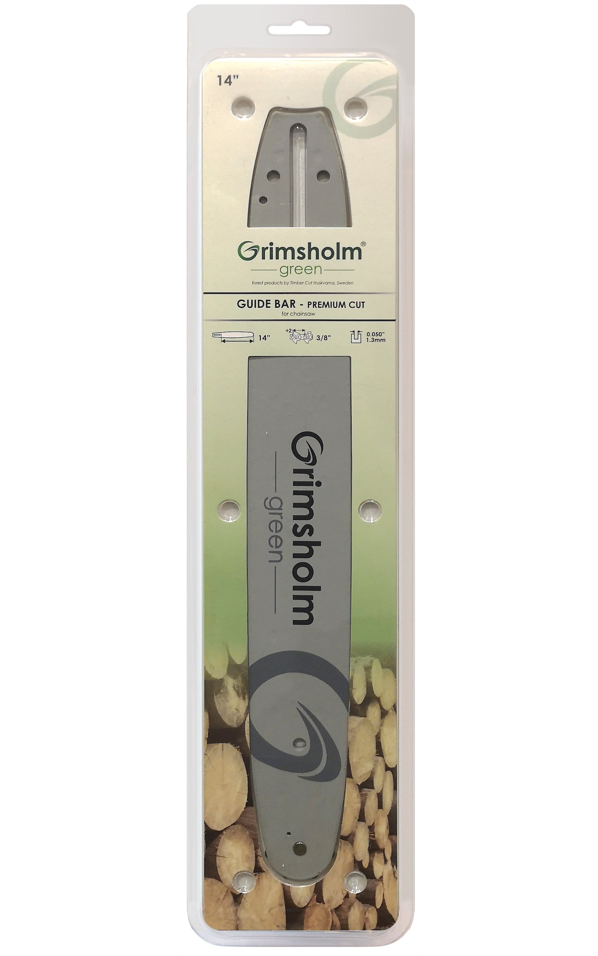 Grimsholm 14" 3/8" 1.3mm Premium Cut Motorsågssvärd