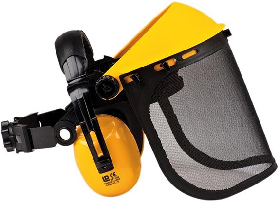 Nätvisir med hörselskydd