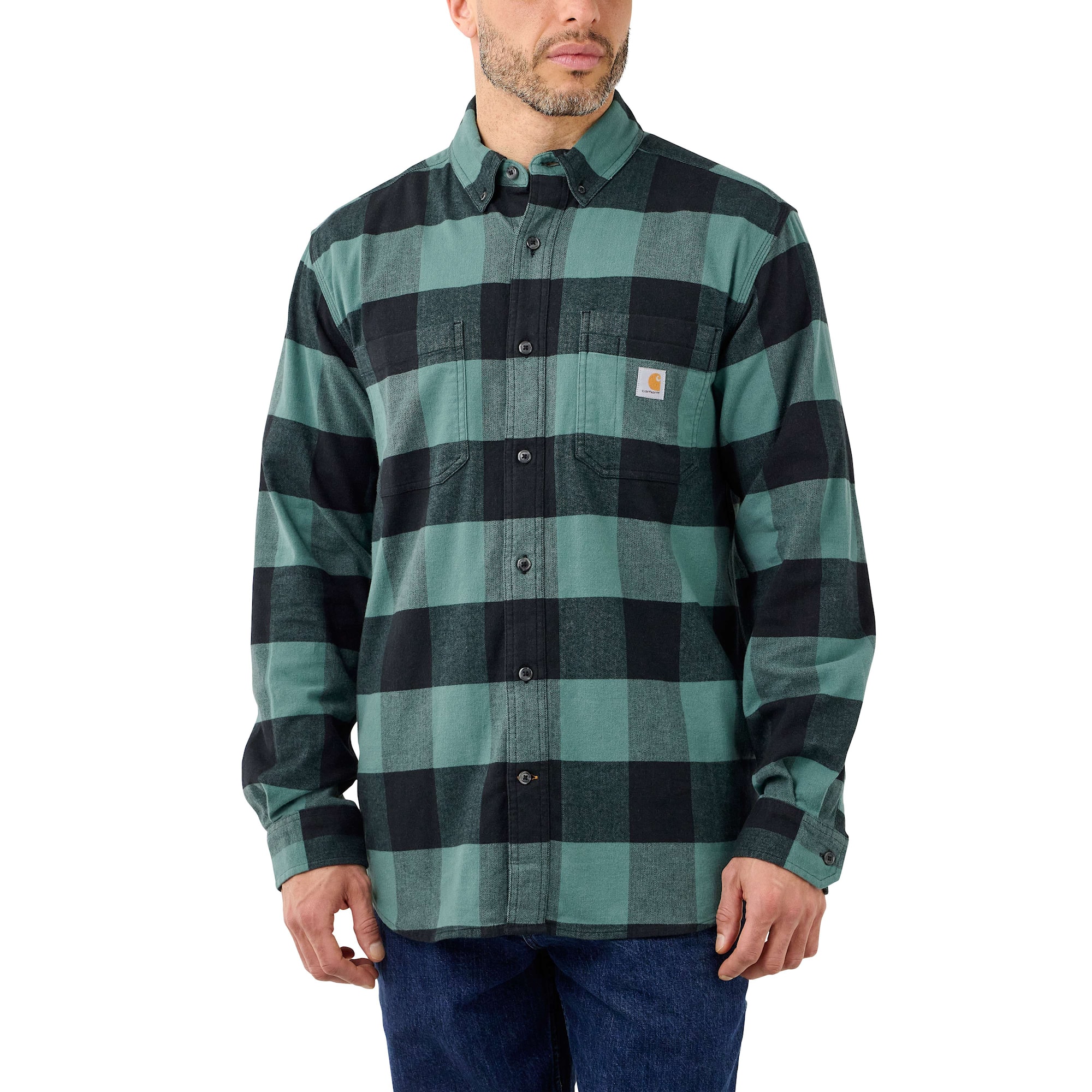 Carhartt Midweight Flannelskjorta Herr Slate Green