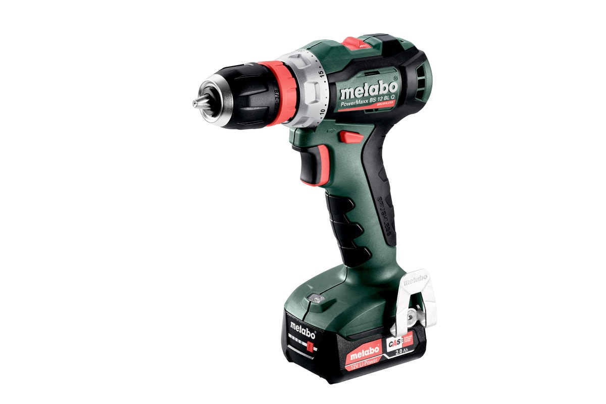 Metabo Skruvdragare PowerMaxx BS 12V BL Q med 2x2Ah batterier & laddare