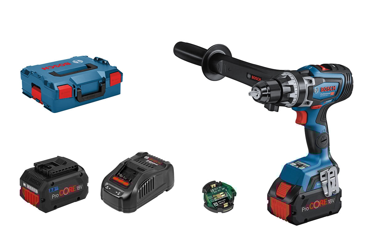 Bosch Skruvdragare GSR 18V-150 C i L-BOXX med 2st 8,0Ah batterier och laddare GAL 1880 CV -