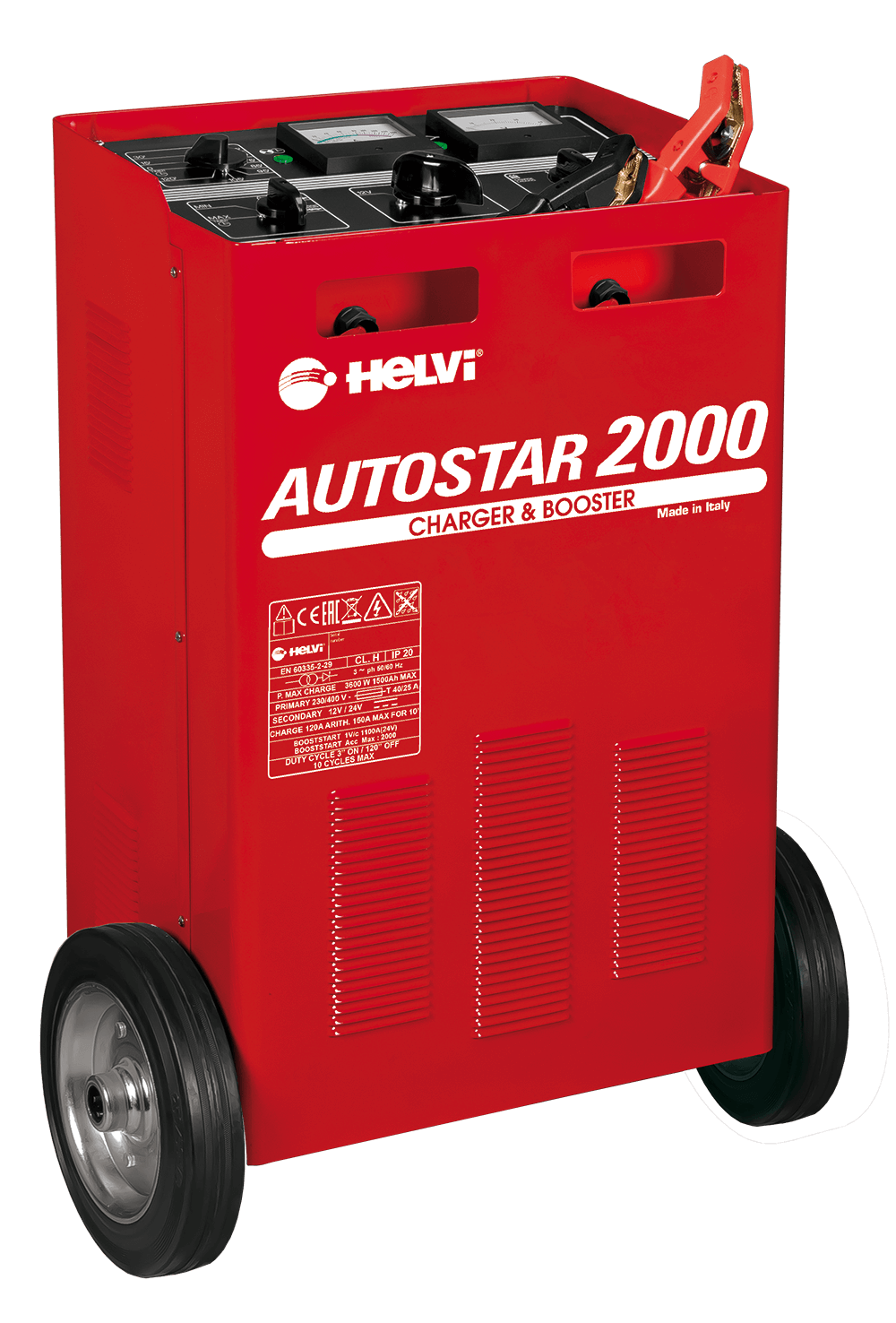Helvi batterilader med starthjelp Autostar 2000, 12/24 V