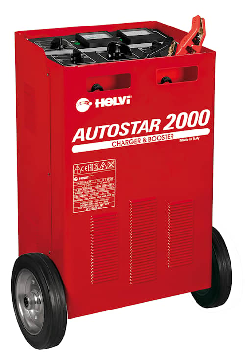 Helvi batterilader med starthjelp Autostar 2000, 12/24 V