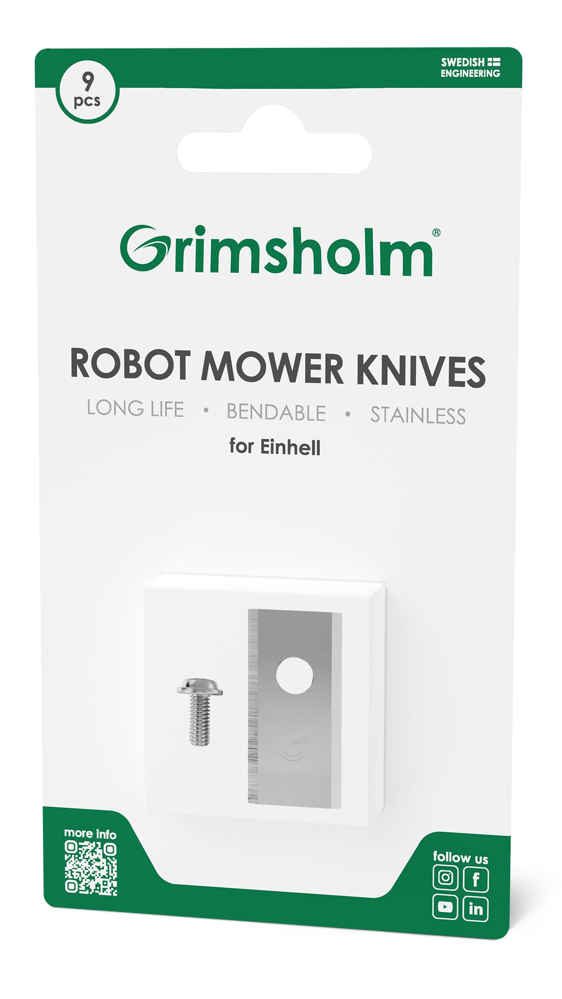 Grimsholm Knivar för Einhell 9 st -