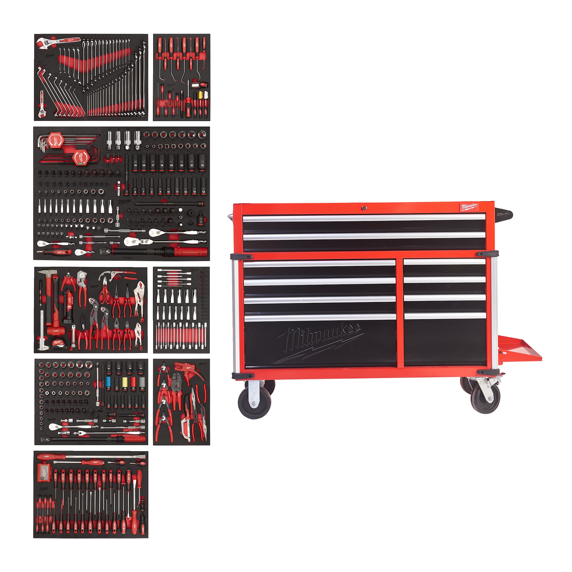 Milwaukee Verktygsvagn 117 cm Fylld 501 delar