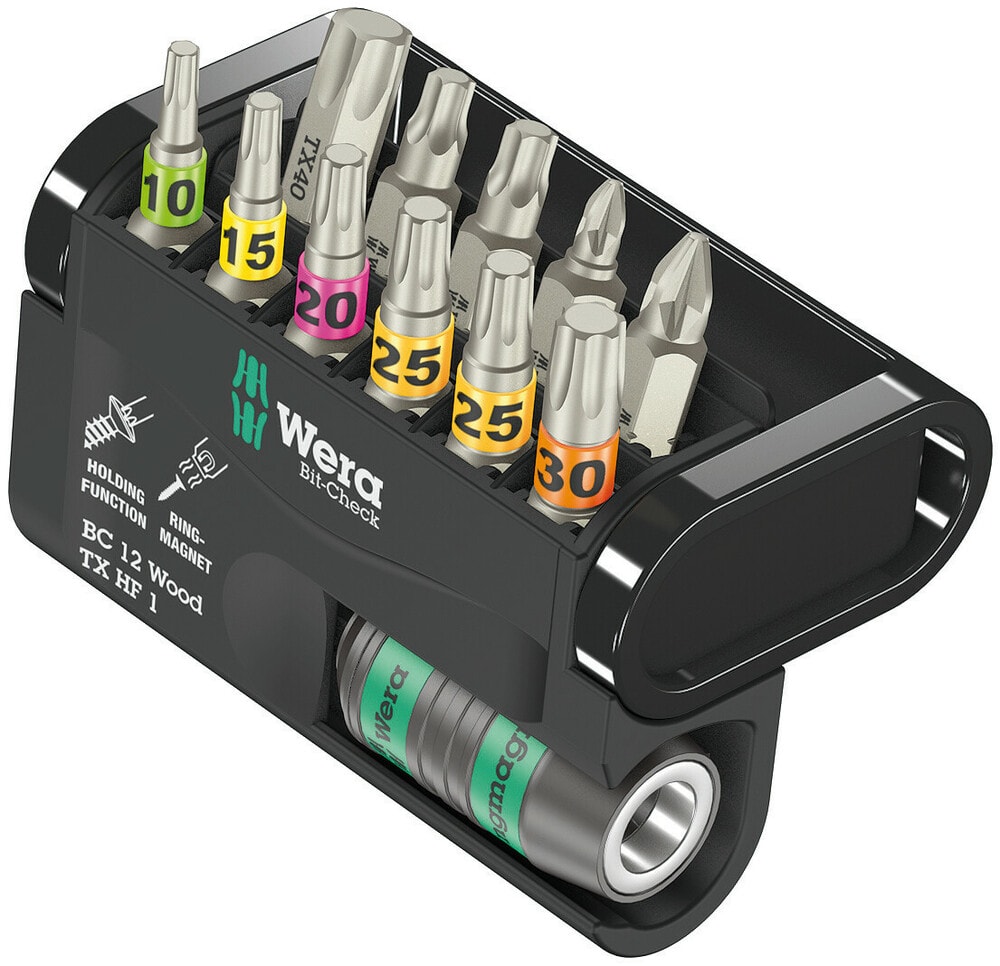 Wera Bit-Check 12 Trä TX HF 1, 12 delar