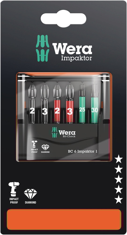 Wera Bitssats 6 Impaktor 1 SB