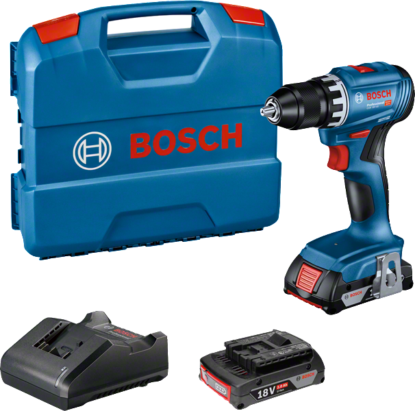 Bosch Skruvdragare GSR 18V-45 med 2x2Ah batterier & laddare