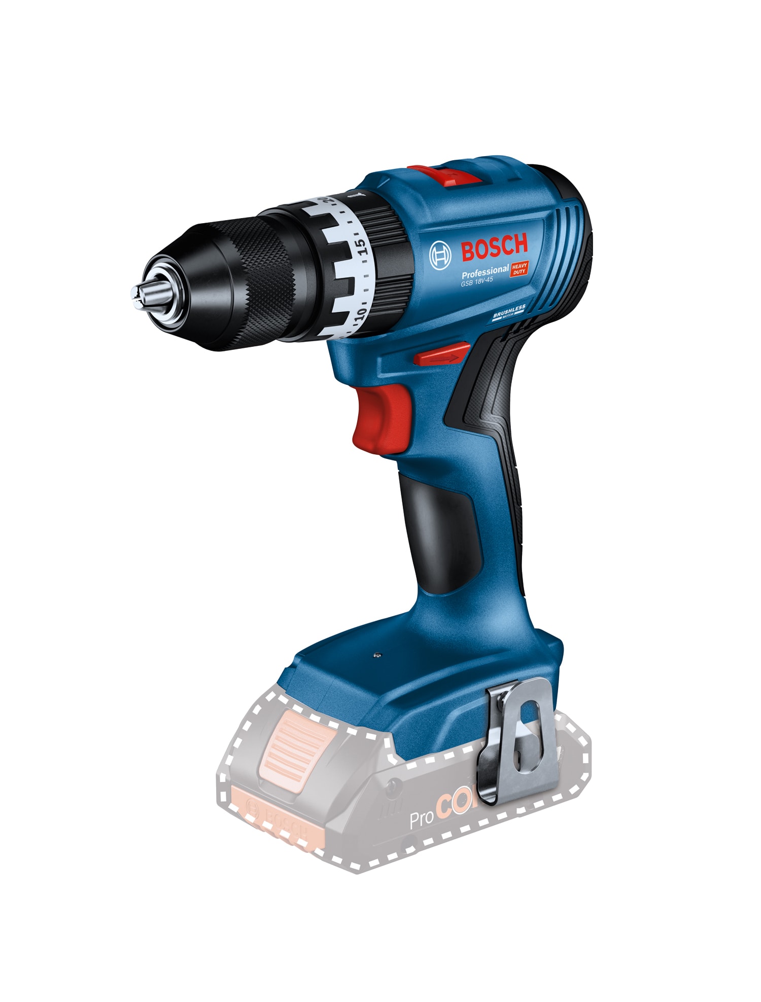 Bosch Slagborrmaskin GSB 18V-45 utan batteri och laddare