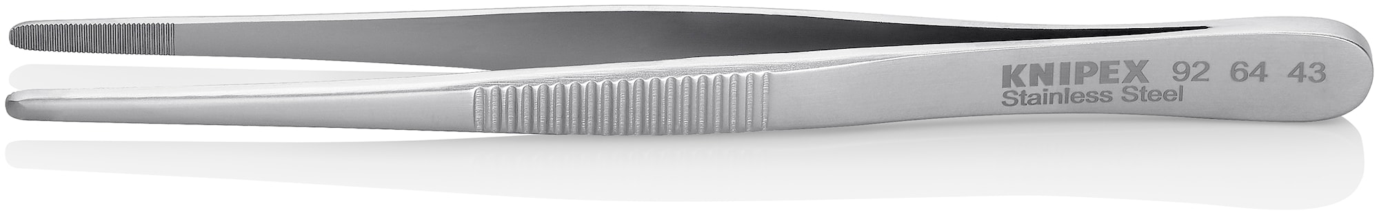 Knipex Precisionspincett 926443 120mm, rund trubbig, rostfri