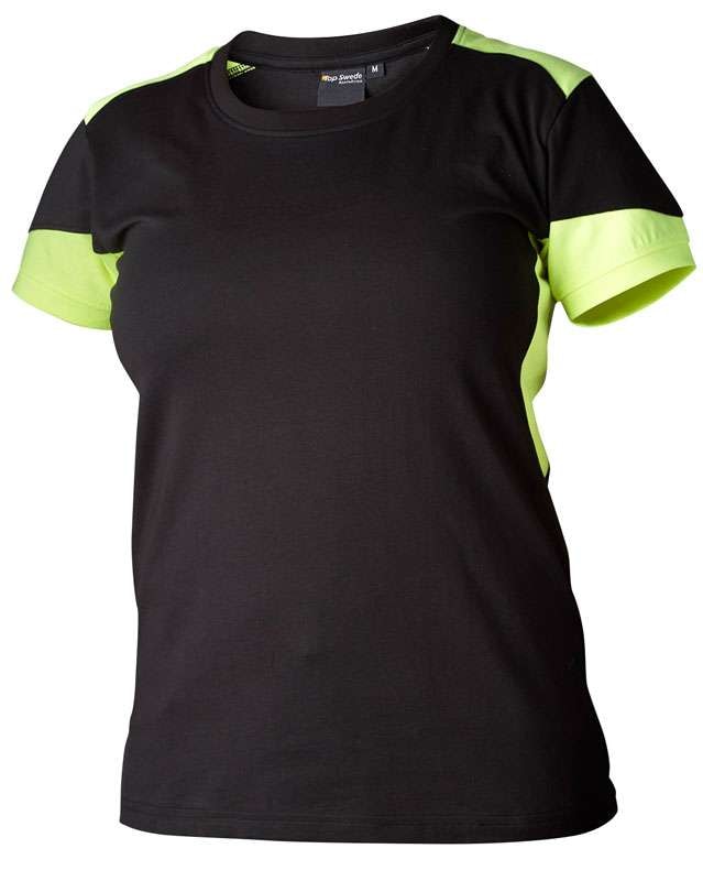 Top Swede T-Shirt 211 Dam Svart/Gul 2XL