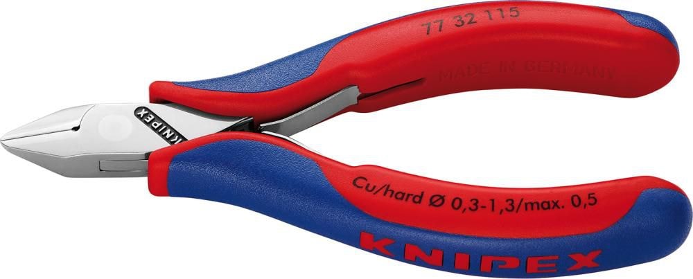 Knipex Elektronikavbitare 7732115 115mm, med liten fasett, spetsigt huvud