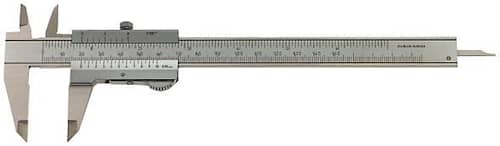 Format skyvelære TWIN 150 mm, med både knapp- og skruelås