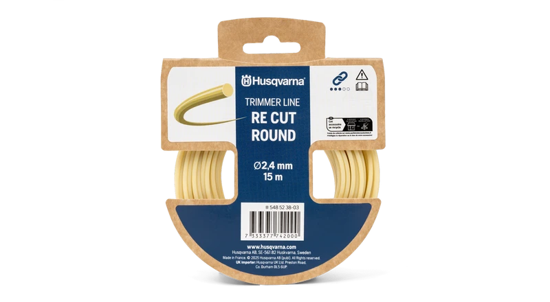 Husqvarna Re Cut Ø2,4 mm 15 m trimmersnøre