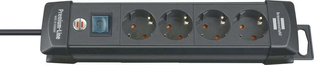Brennenstuhl Grenuttak 4-veis 1,8 m kabel H05VV-F3G1.5 IP20 -