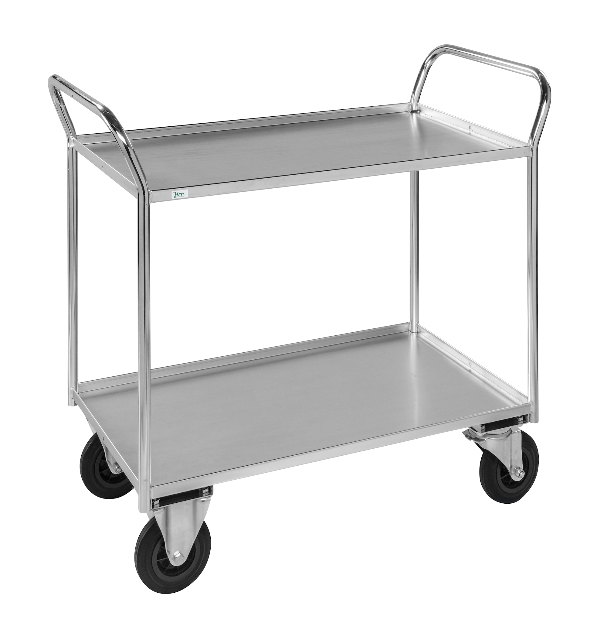 Kongamek 94 x 44 cm Elförzinkad Hyllvagn 2 plan, helsvetsad