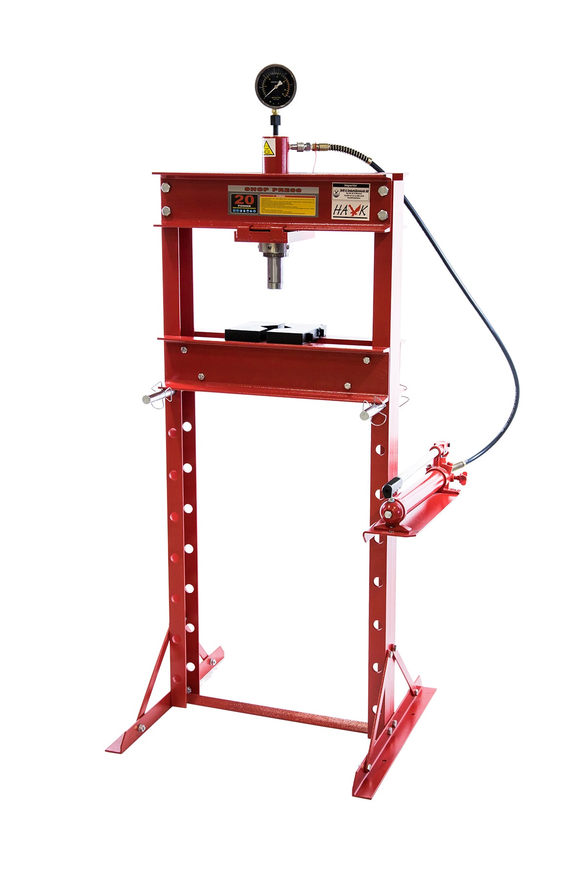 Hawk verkstedpresse hydraulisk 20 tonn