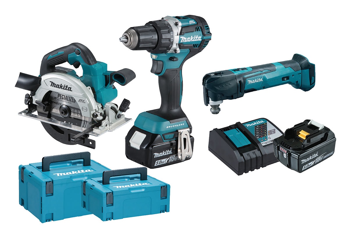 Makita Verktygspaket DLX3138TJ 18V DDF484, DHS660, DTM51 ...