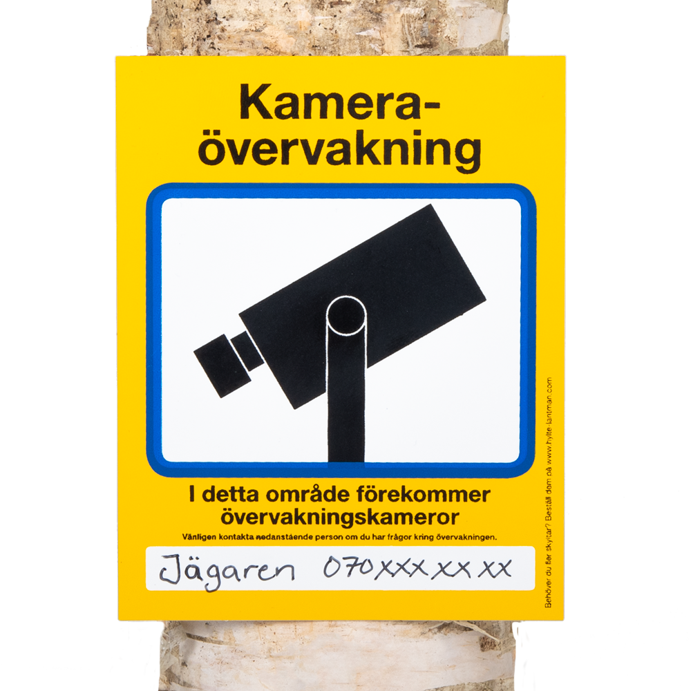 Skylt 'Kameraövervakning' -