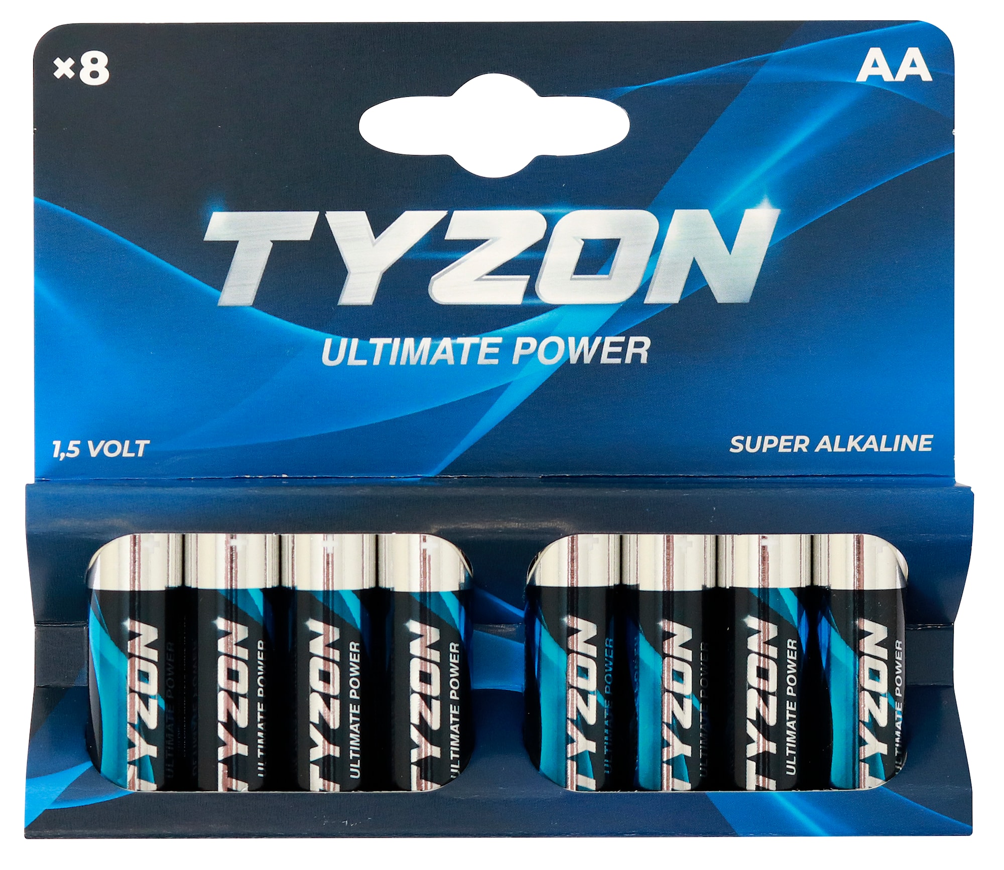 Tyzon AA-alkaline batterier, 8-pack