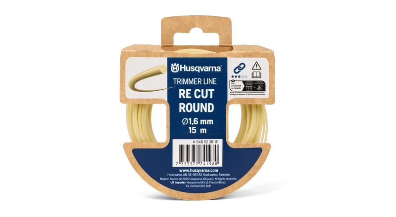 Husqvarna Re Cut Ø1,6 mm 15 m trimmersnøre