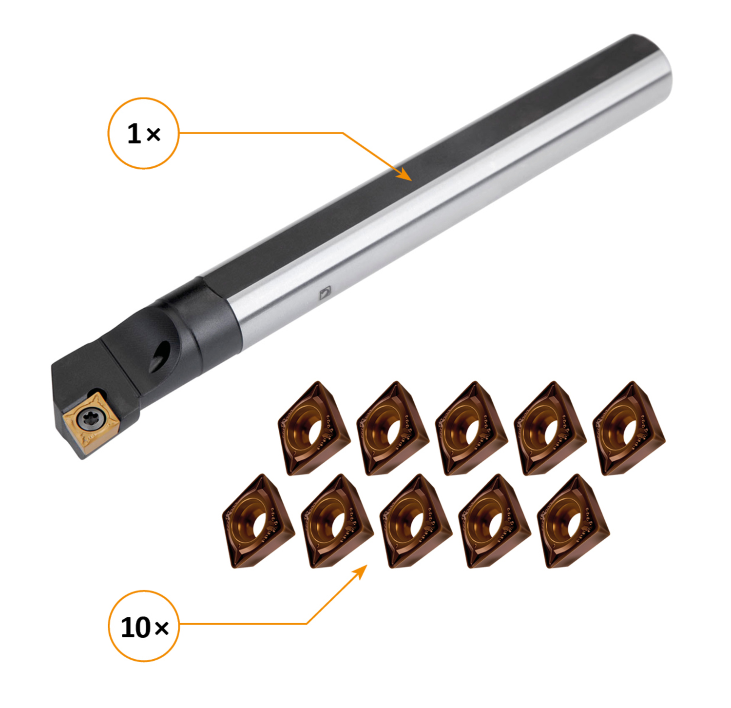 Pramet dreiebenksett KITISCLCR-16-098FM-T8430, for utvendig dreieoperasjoner