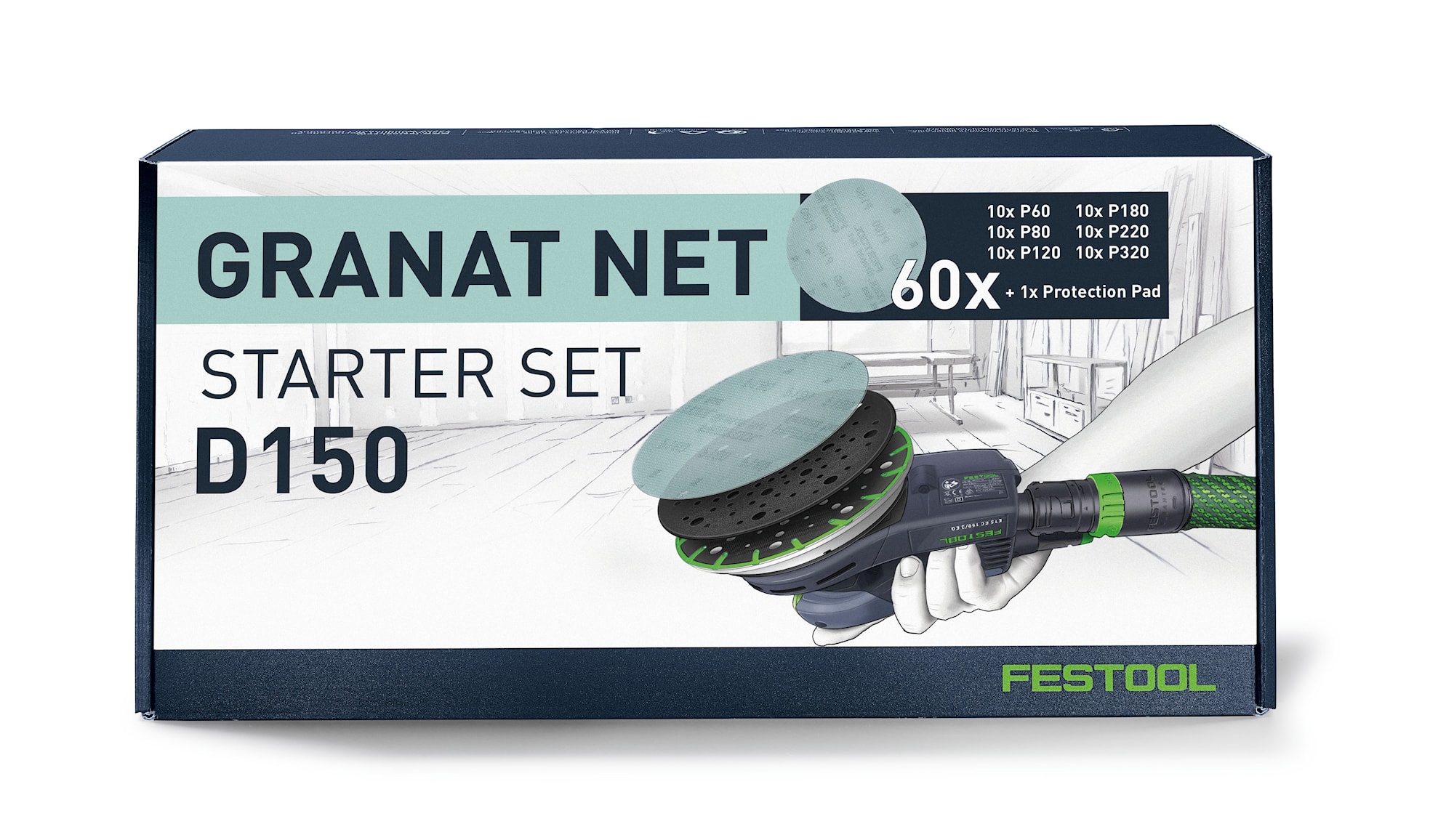 Festool Nätslippapper Granat Net D150 GR NET-Set