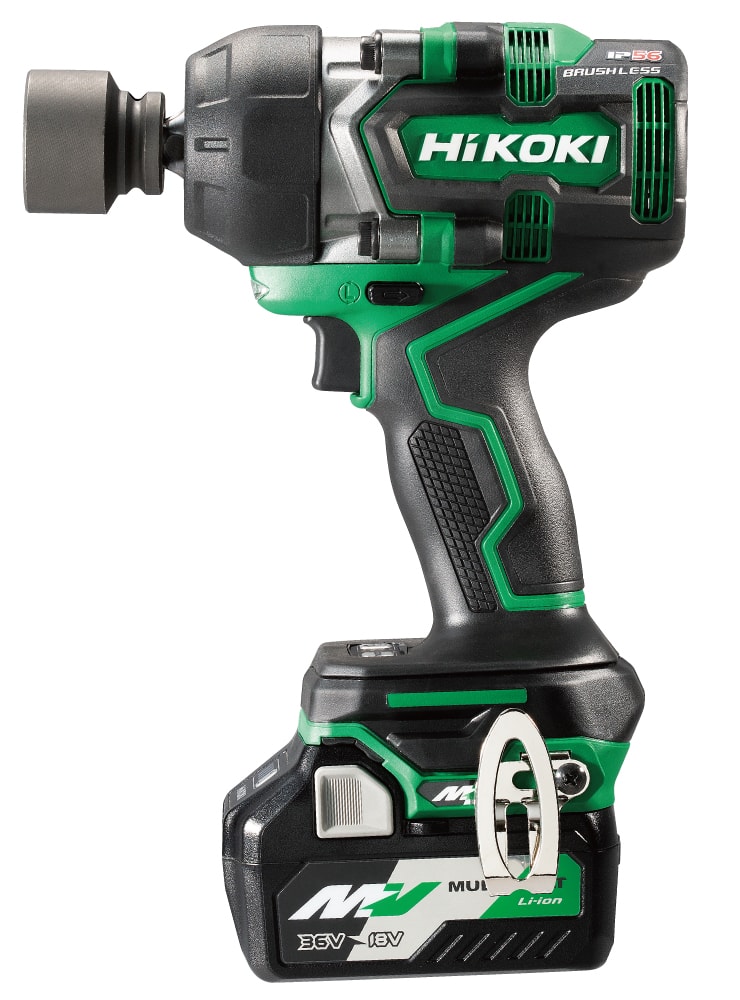 Hikoki Wrench WR36DE 1/2" med 2 stk. 5.0Ah-batterier og lader