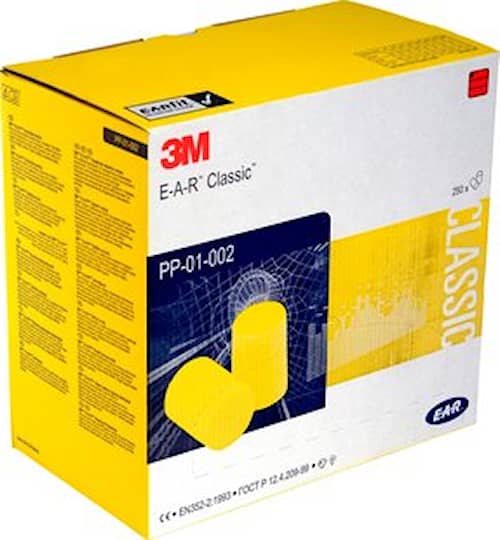3M™ E-A-R™ Classic™ Ørepropper, 28 dB, uden snor, pudepakning, 250 par pr./æske, PP-01-002