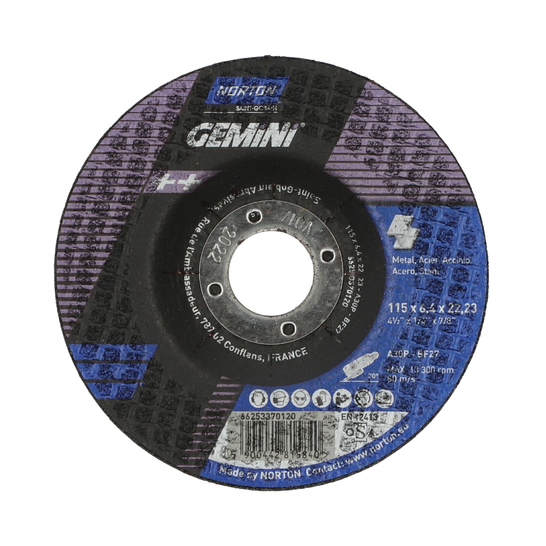 Norton Navrondell för metall Gemini A30P Typ 27