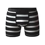 Bambu Boxer Kalsong - Long Leg Randiga Vit/svart