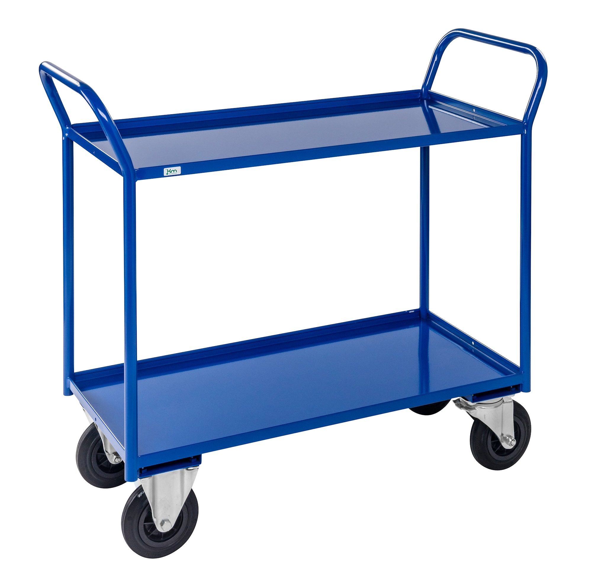 Kongamek 94 x 44 cm Blå Hyllvagn 2 plan, helsvetsad